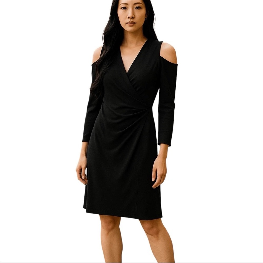 Lauren Ralph Lauren Black Cold Shoulder Dress